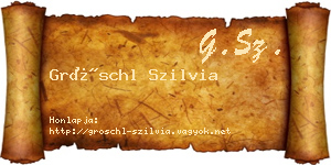 Gröschl Szilvia névjegykártya